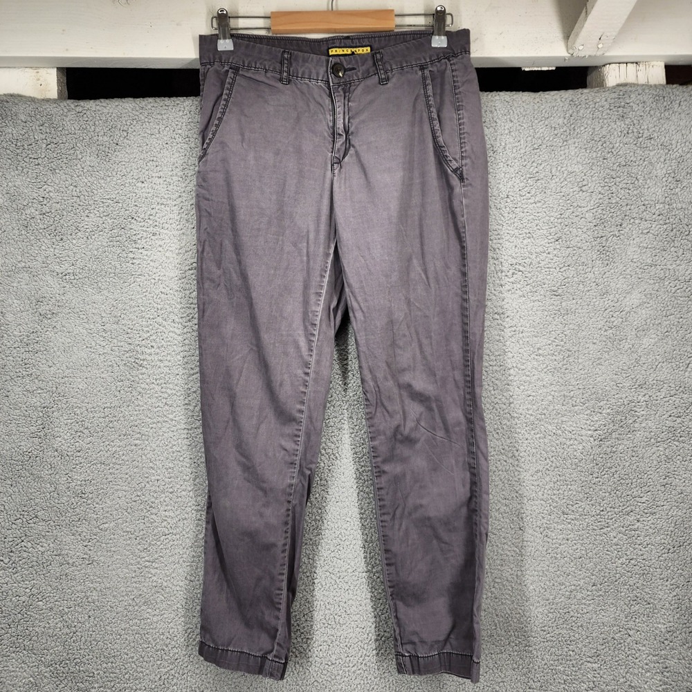 Prince & Fox‎ Size 6R Charcoal Grey Cotton Lyocell Blend Chino Pants Trousers